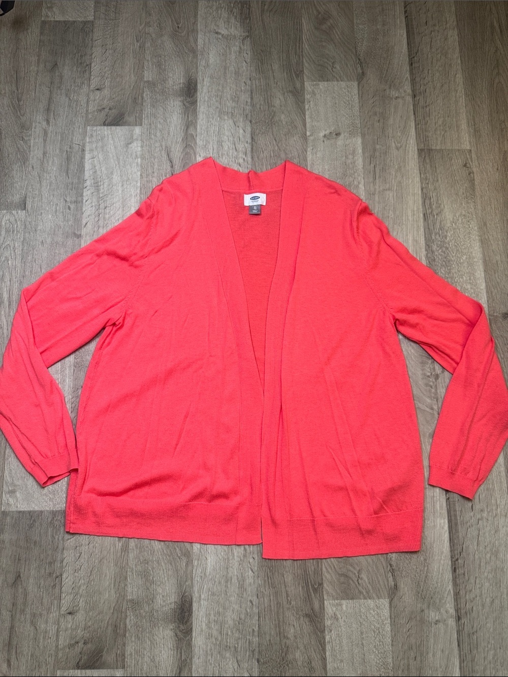 Old Navy Bright Coral Open-Front Women's Cardigan XL